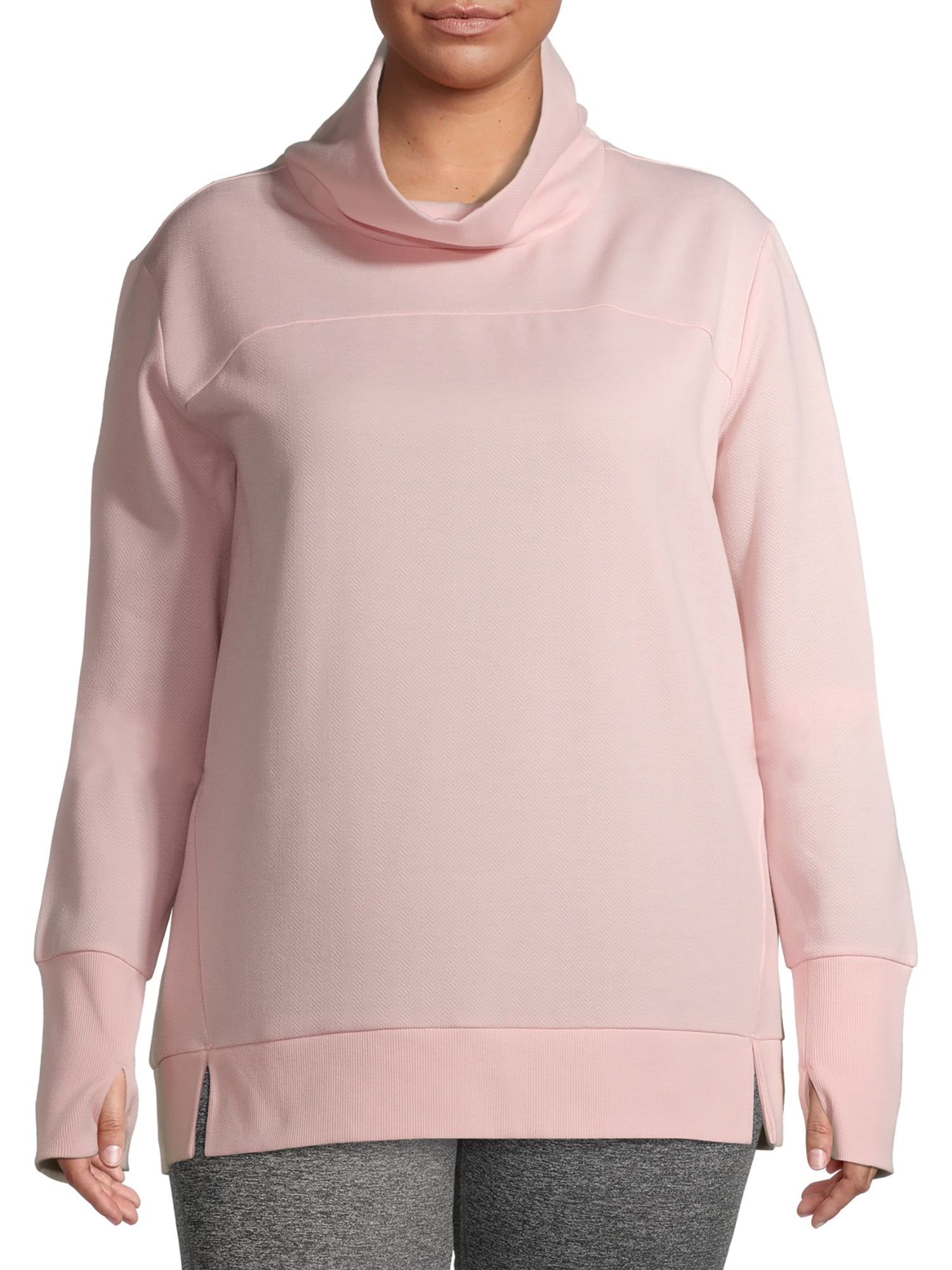Avia Women's Plus Size Herringbone Pullover