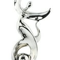 thumbnail image 5 of 10" x 25" Silver Ceramic Dancing People Sculpture, by DecMode, 5 of 10