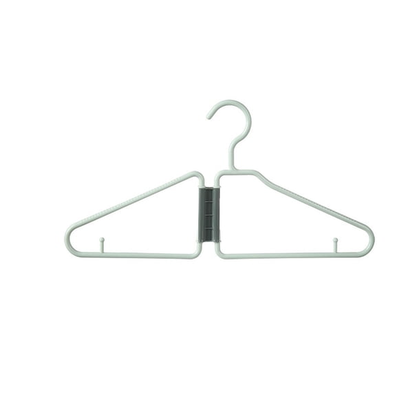 SSZMDLB Foldable Hanger, Plastic Folding Storage Hanger Rack, Collapsible Clothes Hanger for Wardrobe Closet and Travel, Space Saving Garment Hanger, 2-Pack