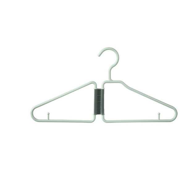 Percha plegable de plástico | Perchero plegable que ahorra espacio para prendas sin arrugas | Organizador duradero para el hogar | Juego de 2 perchas plegables multiusos para armario y viajes