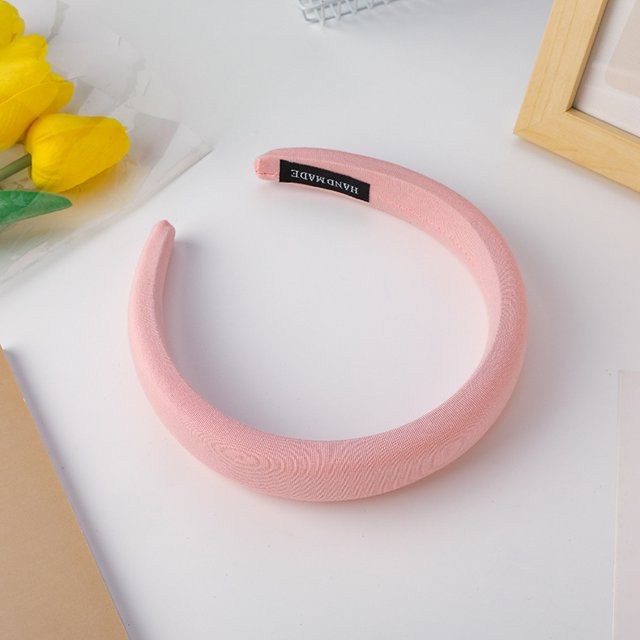 Diadema de ala ancha con esponja de color puro y dulce estilo Mori para mujer, accesorios para el cabello para lavarse la cara de forma sencilla