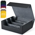thumbnail image 1 of Caja de almacenamiento de tarjetas UAONO para tarjetas coleccionables de piel sintética de más de 1800, 1 of 7