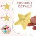 thumbnail image 3 of 12Pcs Sequin Star Iron on Patches 9x9cm(3.55x3.55") Appliques Embroidery Star Patches for Clothing Bags Jackets Jeans Hats Accessory Craft Gold, 3 of 6