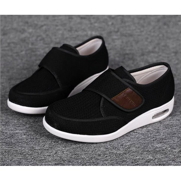 XIHAHA 2022, zapatos informales con cojín de aire, pies anchos, hinchados, ajuste de eversión del pulgar, zapatos para diabéticos suaves y cómodos, zapatos para caminar