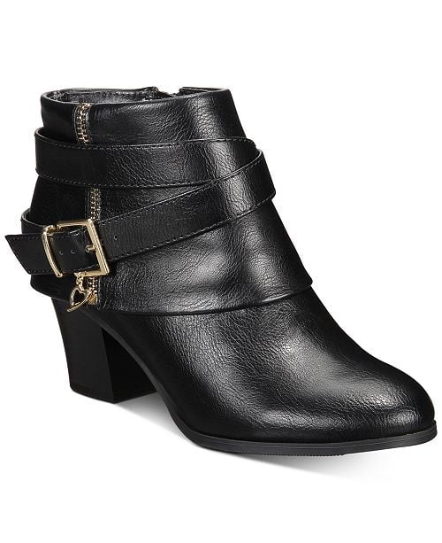 macy's black ankle boots