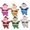 D, variant on Lssam 6 Pc Small Santa Ornaments - Mini Santa Claus Tree Decor, Festive Hanging Baubles for Christmas Home and Office Parties