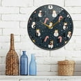 thumbnail image 3 of Yayeee Wall Clock Battery Operated 9.5" Silent Quartz Non-Ticking for Living Room Decor, Playful Winter, 3 of 8