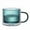 Light Blue, variant on Lcxifdre Double Wall Glass Coffee Mug, High Borosilicate Glass Teacup with Heat Resistant Handle, Clear Water Cup for Office Espresso Latte Milk