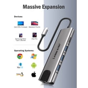 Lemorele 9 in 1 Laptops Docking Station with Gigabit Ethernet, 100W PD Charging, 4K HDMI, 5Gbps USB C/A Data Port,SD/TF Card Reader,Multiport Adapter USB C Hub for MacBook, Windows