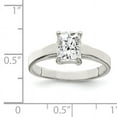 thumbnail image 2 of 925 Sterling Silver Solitaire Emerald Cubic Zirconia Ring, 2 of 2
