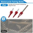 thumbnail image 3 of Tornillos para Parabrisas Unique Bargains para Harley Davidson Touring Street Glide/ Street Glide Specials 2014-2024 1 Tornillo Largo 2 Tornillos Cortos Aleación de Aluminio Rojo, 3 of 6