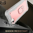 thumbnail image 4 of Dteck Case for iPhone SE 2022 4.7-inch,Shockproof Rugged Rubber Armor 3-Layer Protection iPhone 7/iPhone 8 Case Hybrid Hard PC Back With Ring Holder Kickstand iPhone SE 2020 Cover,Gray+Rosegold, 4 of 6