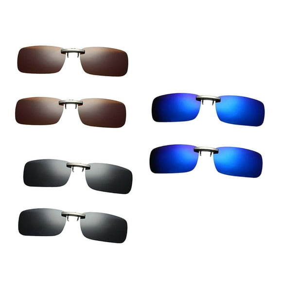6X Gafas de Sol Unisex Unisex Lentes de Moda UV400 Up Pesca Rectángulo Sin