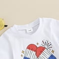 thumbnail image 4 of Bagilaanoe 4th of July Outfits for Toddler Baby Boys Short Sleeve Letter Print T-Shirts Tops + Shorts 6M 12M 18M 24M 3T Kids Independence Day Clothes 2pcs Short Pants Set, 4 of 8