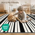 thumbnail image 4 of ODIKA 3'x5' Washable Area Rug Stripe Front Crisp Vertical Displaying Bold Graphic Striped Door for Hallway, Laundry Room, Non-Slip, Flatweave, Easy Care, 4 of 7