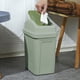 thumbnail image 1 of Bote de basura de plástico de 4.5 galones con tapa abatible para baño, oficina, dormitorio, sala de estar., 1 of 6