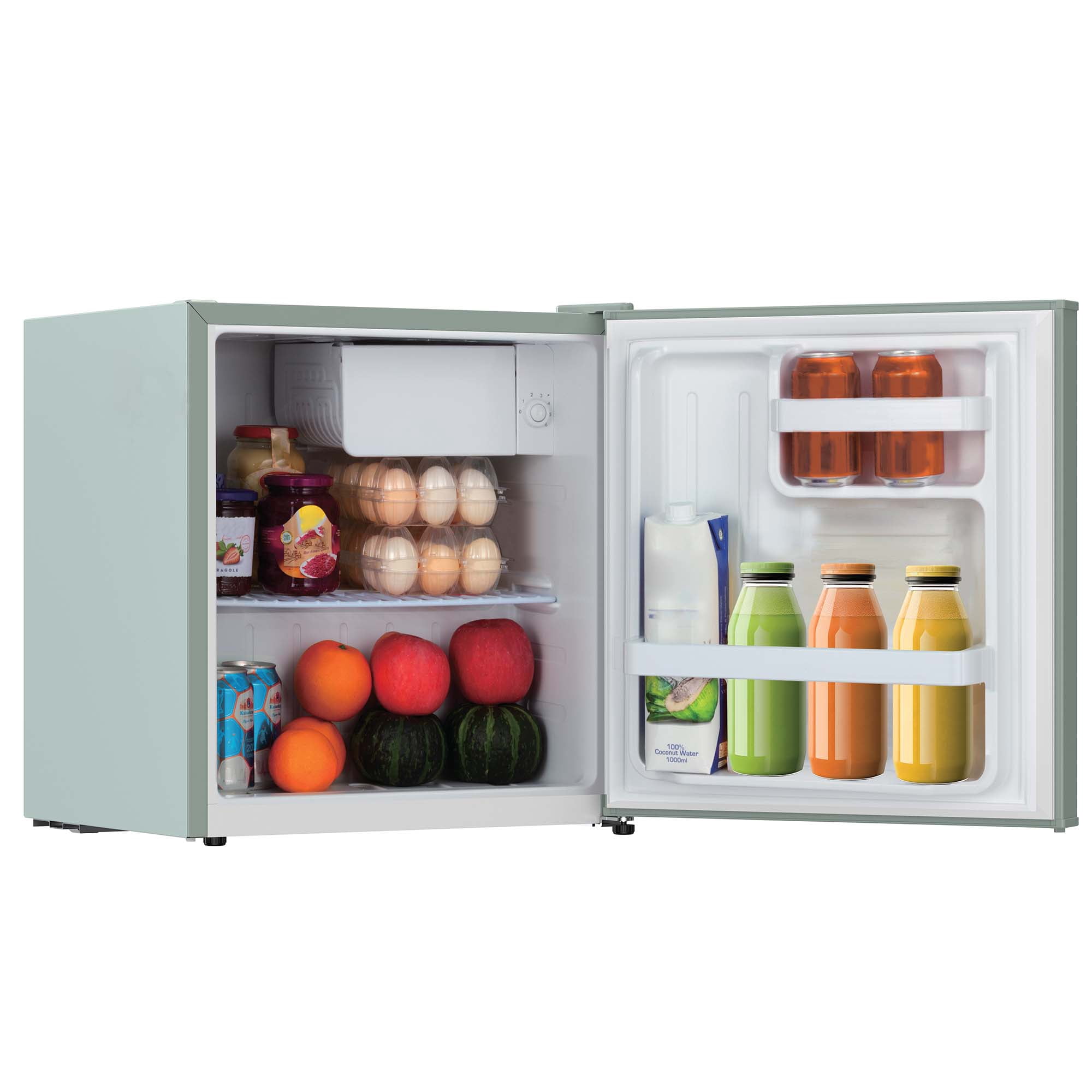 Frigidaire 1.6 Cu. ft. Retro Compact Refrigerator with Chiller Compartment, Mini Fridge for Bedroom, Dorm, Office, Sage