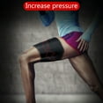 thumbnail image 2 of DEBGFS Thigh Brace - Hamstring Quad Wrap - Adjustable Compression Sleeve Support for Pulled Groin Muscle  Sprains  Quadricep  Tendinitis  Workouts  Cellulite Slimmer  Sports Injury Recovery - Me, 2 of 8