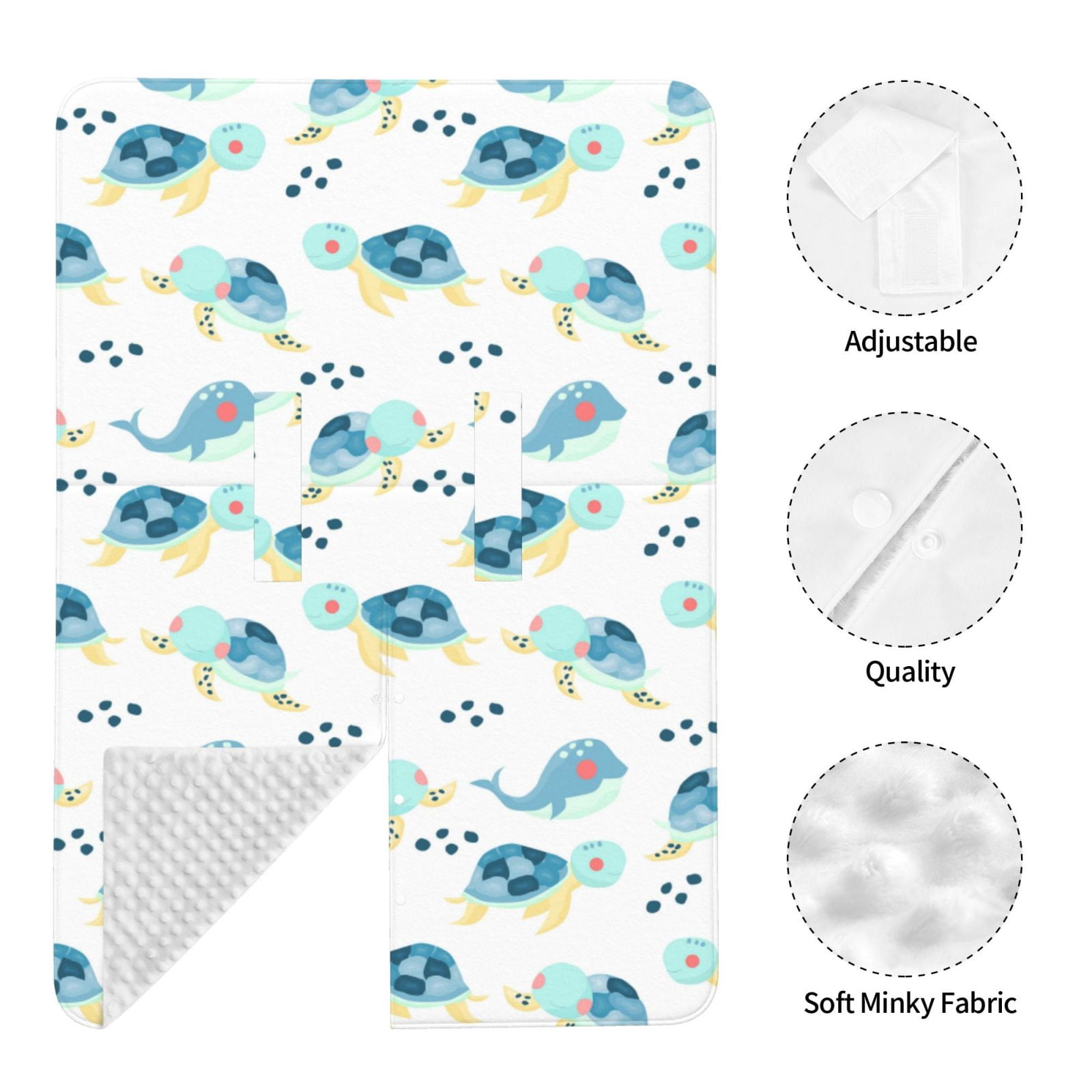 Naloa Sea Turtle Baby Car Seat Cover, Breathable Baby Carrier Cover, Multiuse Baby Carrier Cover & Nursing Breastfeeding Cover