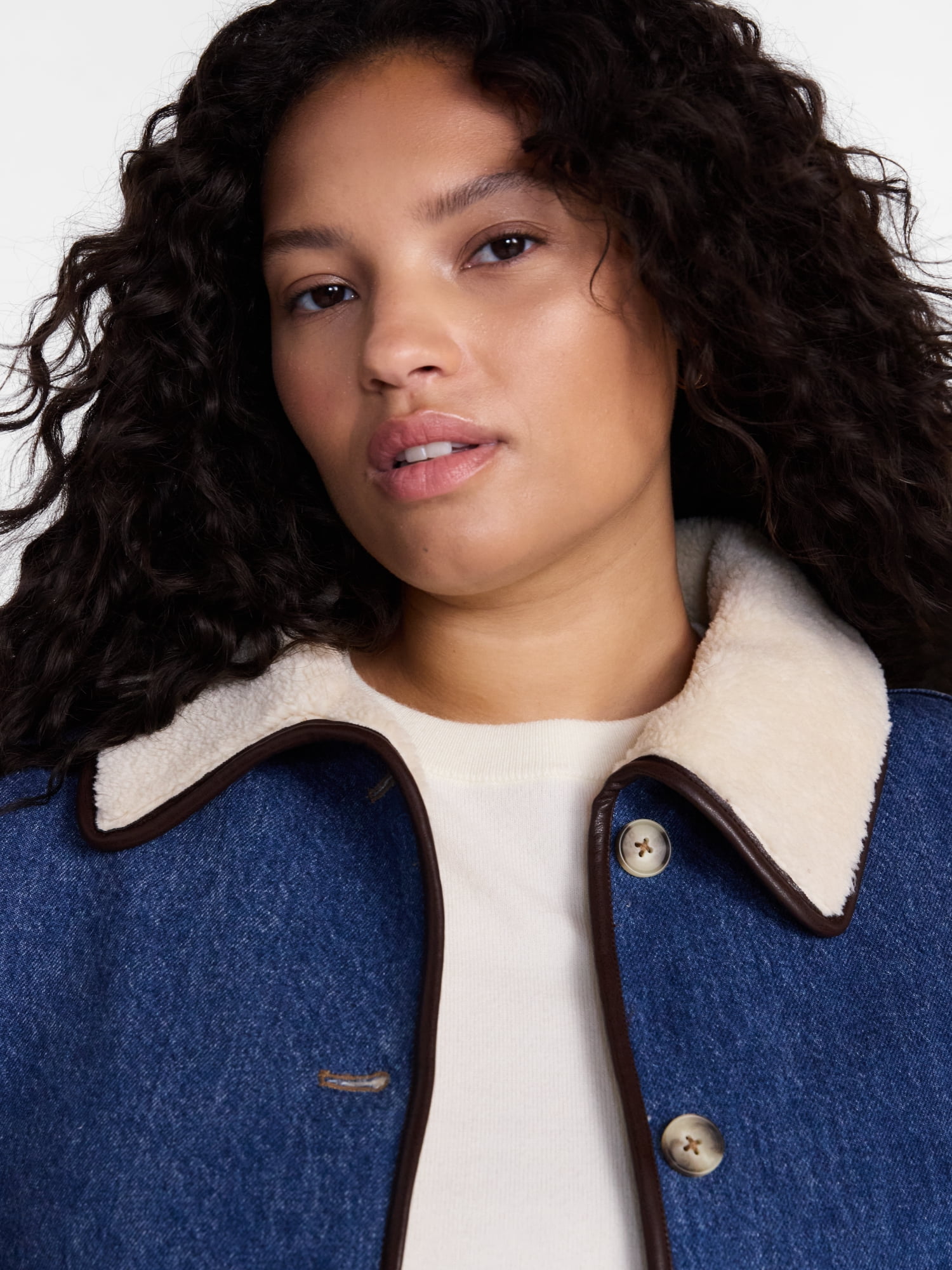 Terra & Sky Womens Plus Reversable Chore Coat, Sizes 0X-5X