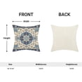 thumbnail image 6 of Blue Boho Pillow Covers 18x18 Set of 2, Retro Persian Carpet Boho Throw Pillow Covers Linen Farmhouse Vintage Bohemia Rug Decor Cushion Case Boho Home Decor for Couch Sofa Outdoor, 6 of 6