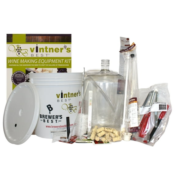 Starter Winemaking Equipment Kit w/ Better Bottle & Double Lever Corke
