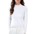 thumbnail image 2 of Sweaters for Women 2025 Fall Winter Long Sleeve Half Turtleneck Slim Fit Knit Jumper Tops Womens Pullover Sweaters, 2 of 5