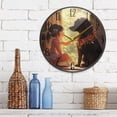 thumbnail image 3 of WOBOGO Black Dog with Lass Acrylic Wall Clock Battery Operated 11.9in Silent No Tick Bedroom Living Room Office Classroom Decoration, 3 of 10