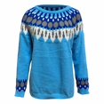 thumbnail image 4 of MESSUEN Vintage Sweater Christmas Sweaters for Women Thermal Sweater for Women Winter Knit Sweater for Women Winter Sweaters Cute Sweaters Oversized Sweater Dark Blue L, 4 of 5