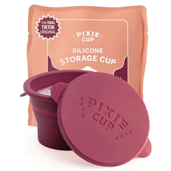 Pixie Menstrual Cup Collapsible Sterilizer - Microwavable Cleaner Container for Menstrual Discs (12oz)
