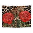 thumbnail image 5 of PRATYUS Leopard Tapestry Red Rose Wall Hangings for Adult Women Girls Wild Animal Cheetah Spot Decor Tapestries Brown Leopard Pattern Bed Tapestry Wall for Living Room Bedroom Home Decor 40x30inch, 5 of 6