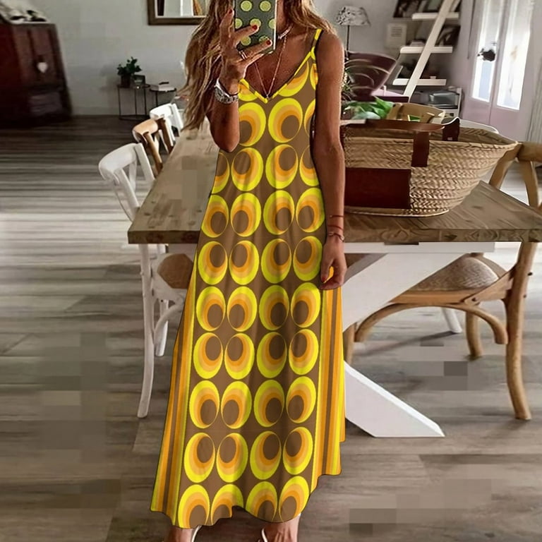 Sixties pattern Sleeveless Dress dresses for women luxury designer