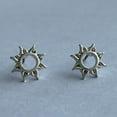 thumbnail image 2 of Howard's Stud Bud Sun Silver Stud Earrings for Women, 2 of 4