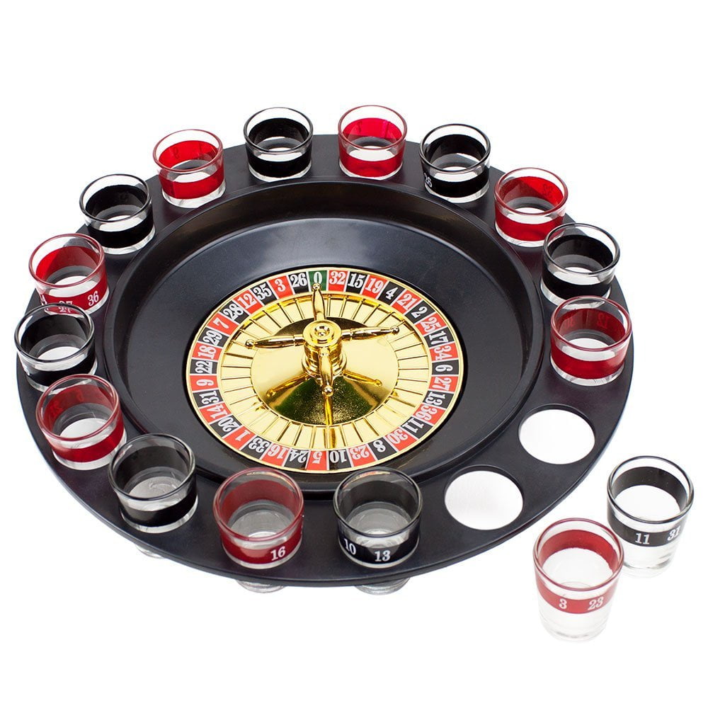 Shot Drinking Roulette Set Wine Game with Casino Spin Shot Glass Party Bar Game 
