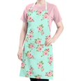 thumbnail image 5 of Pioneer Flower Floral Print Pattern Apron for Women and Men, Cotton Linen Waterproof with Pockets, Adjustable, 33x27 Inch for Kitchen, Gardening, BBQ, Salon, 5 of 6
