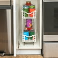 thumbnail image 6 of Household Essentials Glidez Multipurpose Paint-Finished Steel Pull-Out Storage Organizer with Plastic Liners for Under Cabinet - 2-Tier Design - Fits Standard Size Cabinet or Shelf, White, 6 of 13