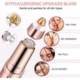 thumbnail image 3 of Eyebrow Hair Remover for Women Rechargeable Eyebrow Trimmer, with 2 Replacement Heads, Painless-Precision Eyebrow Epilator for Nose Lips Face with Storage Bag, 3 of 7