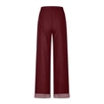 thumbnail image 5 of Oksale Womens Beach Pants 2026 Summer Straight Leg Trousres with Pockets Elastic Waisted Vacation Outfits Red XL, 5 of 7