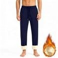 thumbnail image 6 of Men's Winter Heavyweight Joggers Sherpa Fleece Lined Sweatpants, Active Drawstring with Zipper Pockets, 6 of 7