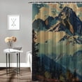 thumbnail image 2 of Shiartex Alaska Mountains Shower Curtain, Arctic Landscape Hiking Alaska Mountains Scenery in USA Wilderness, Cloth Fabric Bathroom Decor Set with Hooks 60x72, 2 of 7