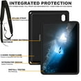 thumbnail image 3 of SaniMore Case for iPad 10th Generation 10.9" 2022, 360°Rotation Kickstand/Holder Adjustable/Detachable Hand Rope Crossbody Lanyard Anti-fall Shockproof Heavy Duty Protection Case, Black, 3 of 10