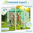 thumbnail image 6 of Machrus Ogrow Deluxe Walk-In Greenhouse with 2 Tiers and 12 Shelves - Greenhouse Plastic Cover for Indoor and Outdoor Use, 6 of 8