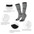 thumbnail image 3 of Balery Black And White Stripes Calcetines novedosos Calcetines deportivos Calcetines hasta la rodilla Calcetines de algodón Calcetines originales y geniales, 3 of 6