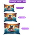 thumbnail image 3 of Retro Surfing Bulldog in Cool Sunglasses Hello Summer Waves Pillowcase Double Sided Dog Lover Gifts Idea Pillow Case Covers - 10001, 3 of 3