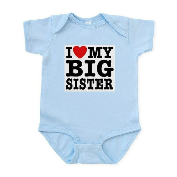 CafePress - I Love My Big Sister Infant Bodysuit - Baby Light Bodysuit, Size Newborn - 24 Months