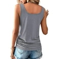 thumbnail image 7 of Womens Tank Tops, 2 Pack Summer Tank Tops for Women 2025, Sleeveless U Neck Loose Button Casual Henley Tops Shirts, 7 of 7