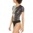 thumbnail image 1 of Commando Faux Leather Snake Animal Tee Thong Bodysuit Grey ( S ), 1 of 2