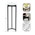 thumbnail image 6 of Kate and Laurel Aguilar Modern Mirrored Round Drink Table, 9 x 9 x 23, Black, Metal Accent Table with Mirrored Tabletop and for Use as Small Plant Stand, 6 of 9
