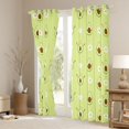 thumbnail image 3 of jejeloiu Cartoon Floral Blossom Black Out Curtains,Green Cute Avocado Curtains Pack of 2 (42x63 Each) For Girls Women, 3 of 6