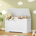 thumbnail image 2 of usikey Toy Chest, Toy Box for living room, Storage Chest with Safety Hinges, 29“ Lift Top Storage Bench, Storage Trunk, for Bedroom, Entryway, White, 2 of 9
